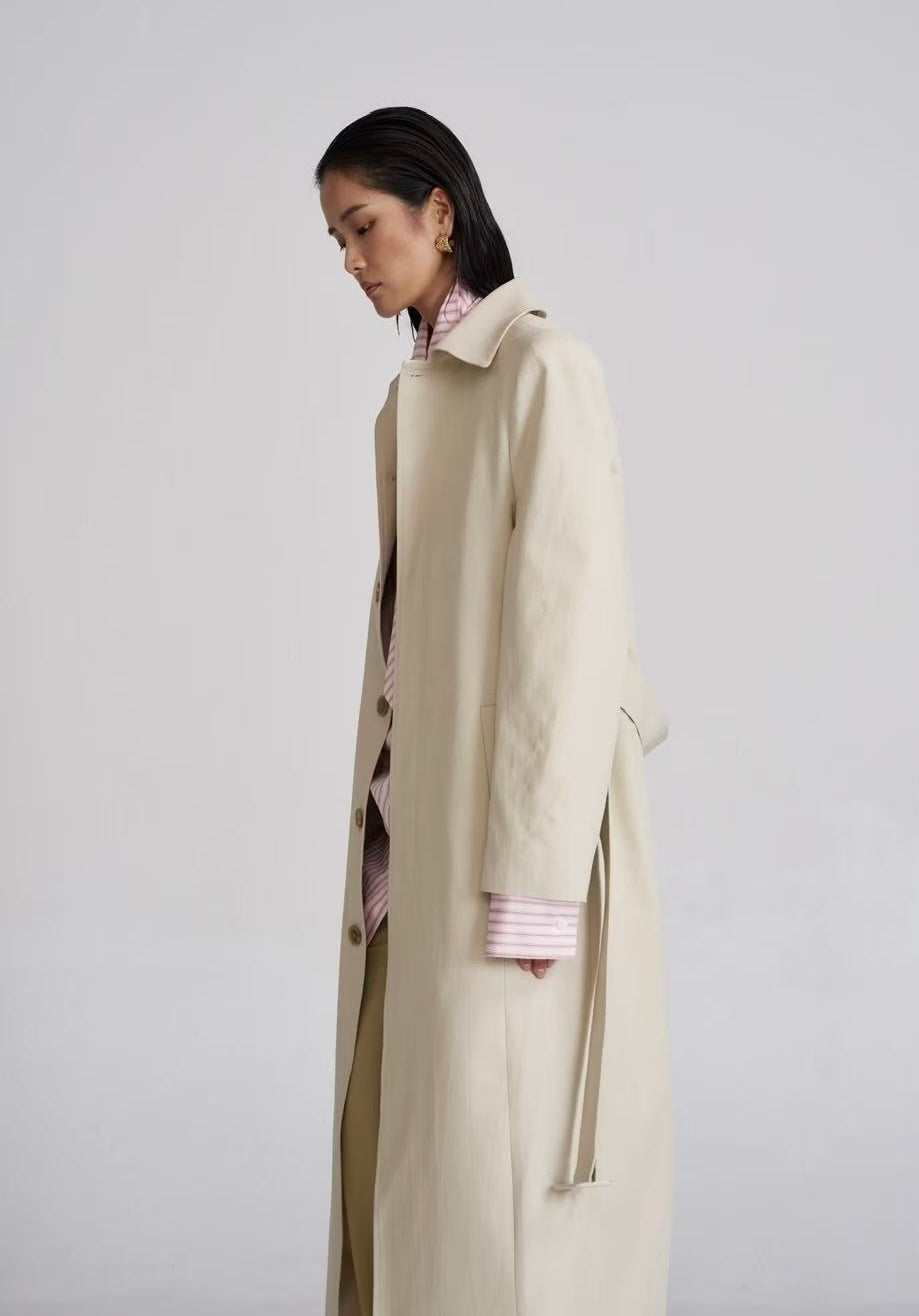 Belsi Single Trench Coat Parchment