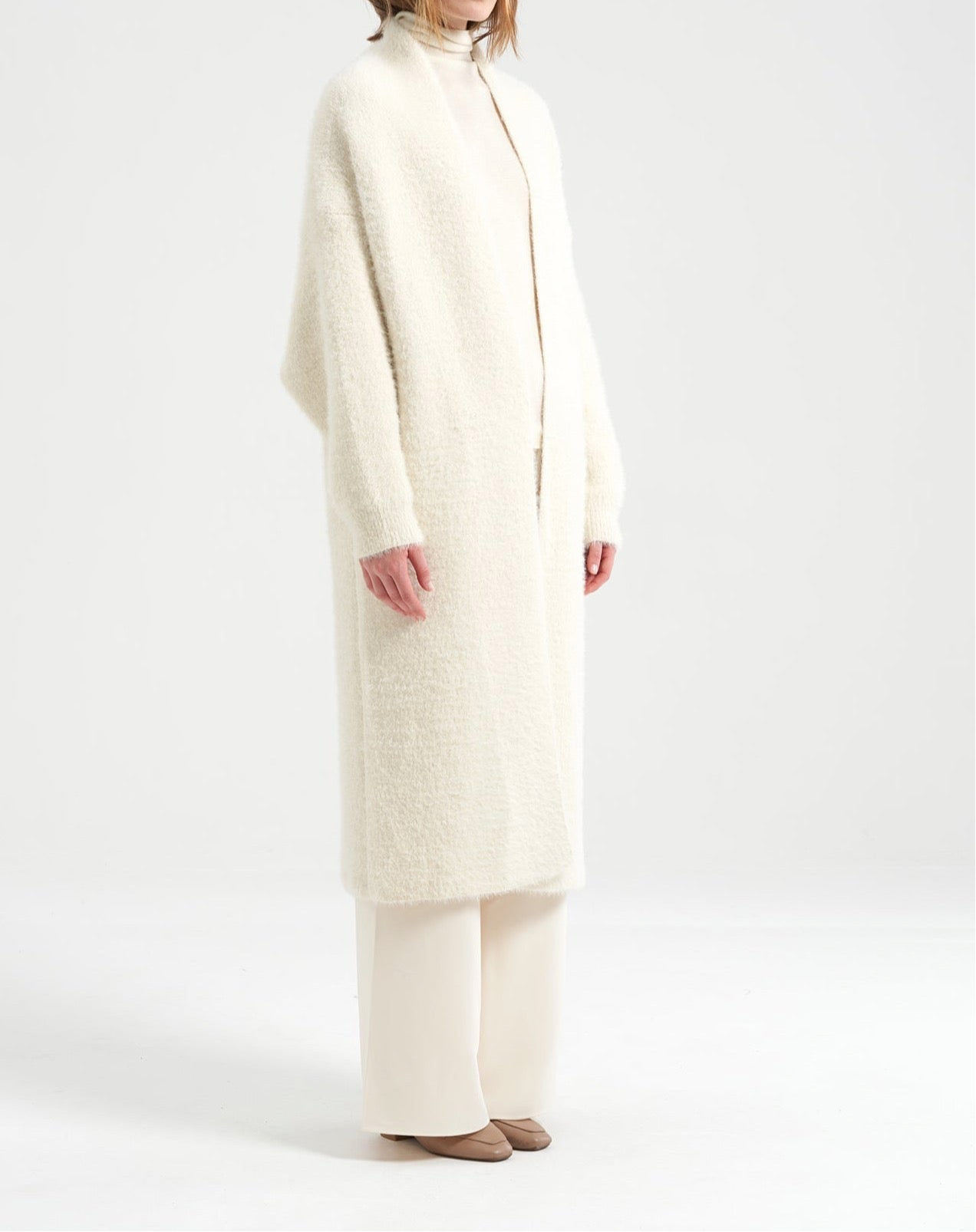 Lillie Maxi Cocoon Cardigan Milk