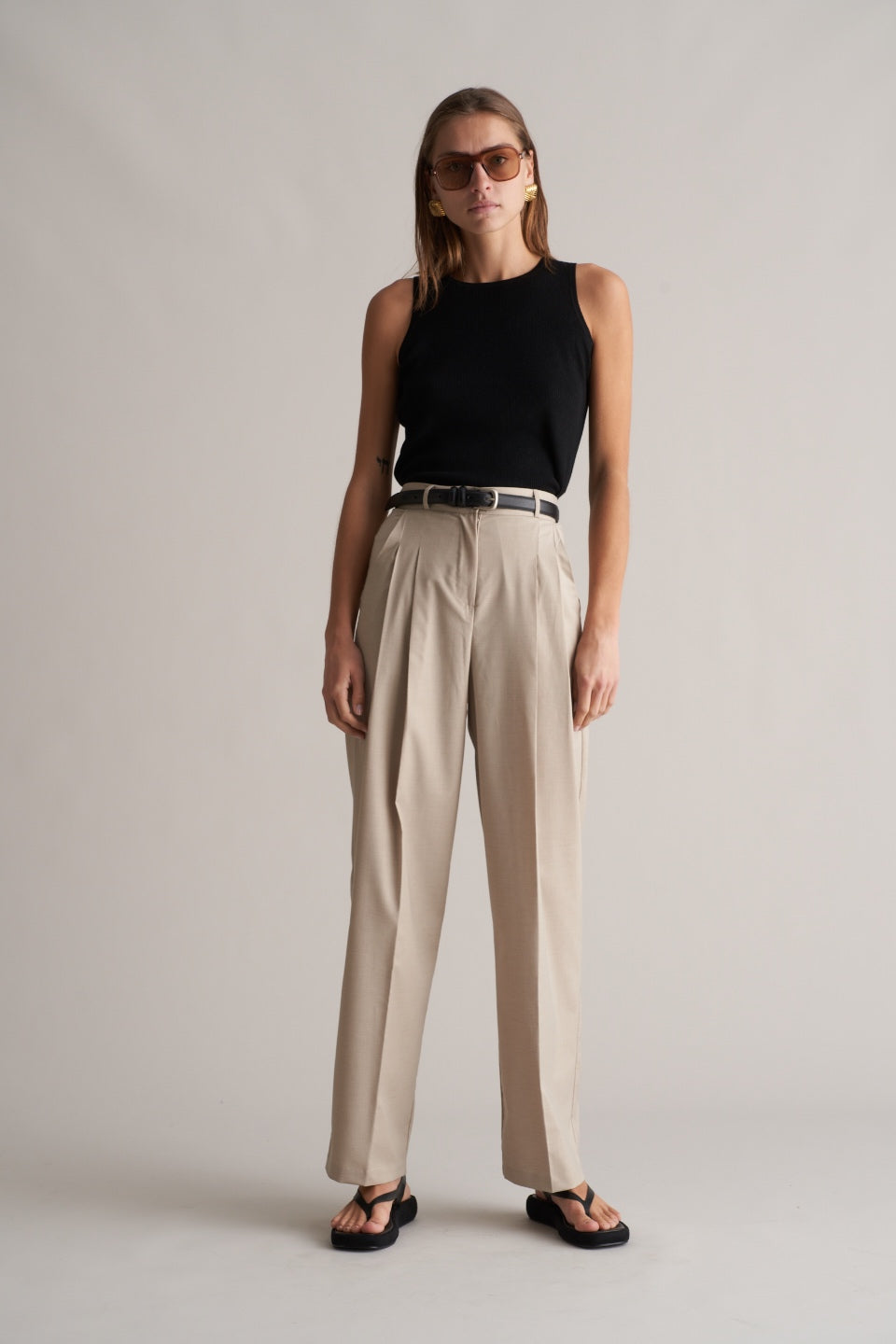 Daphne Pintuck Trousers Jute