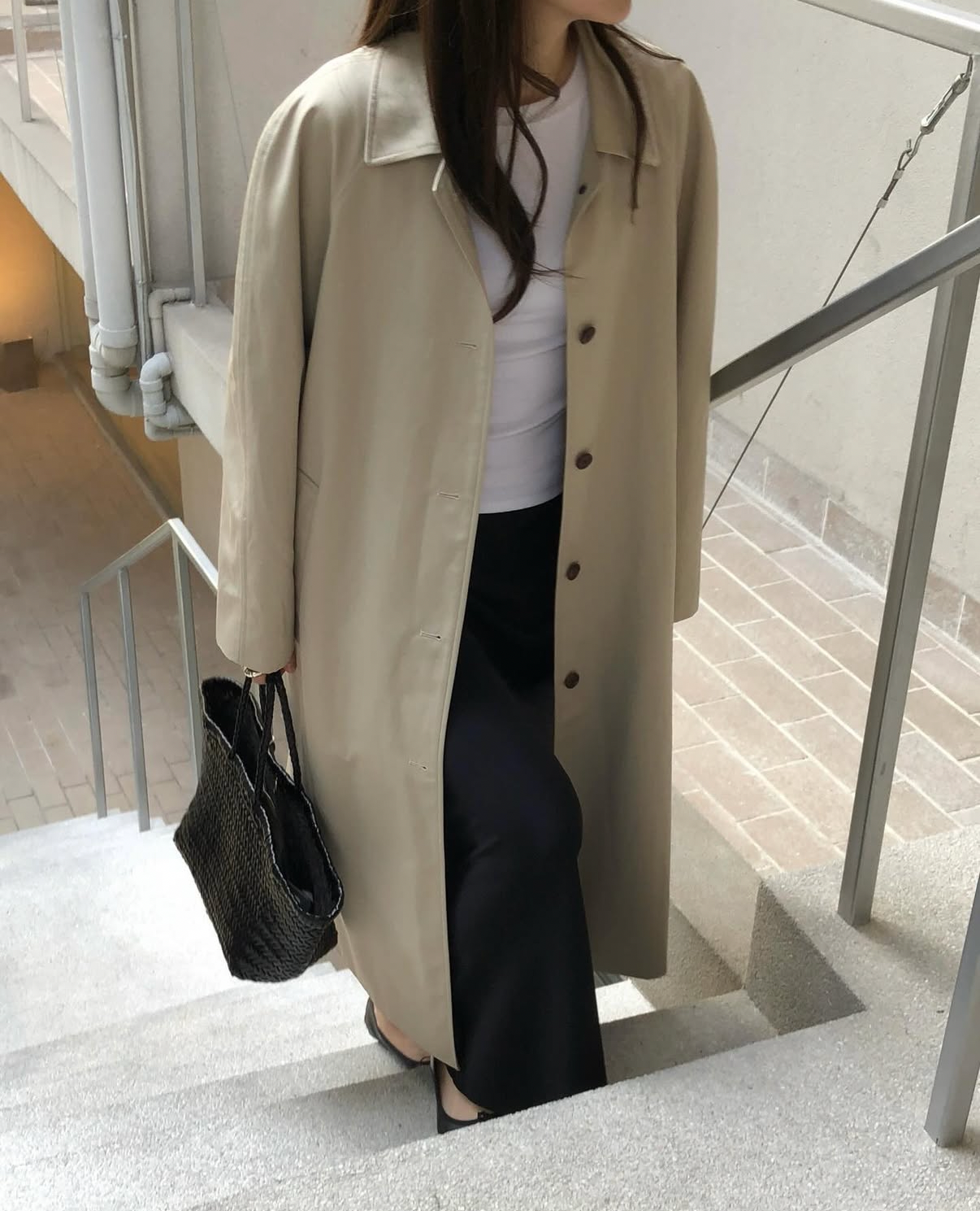 Morgan Single Breasted Trench Coat Clay