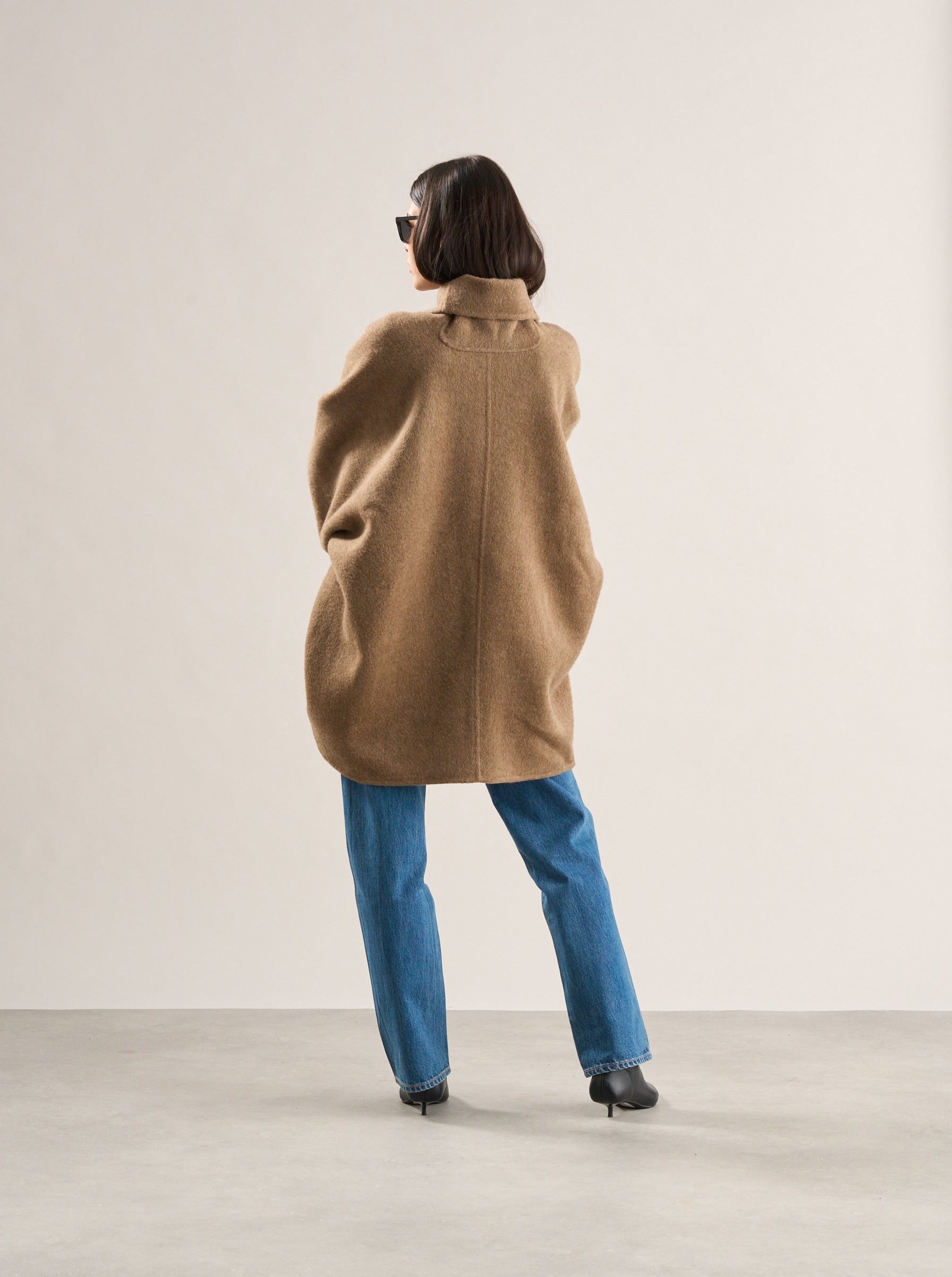 Meo Wool Cape Jacket Taupe
