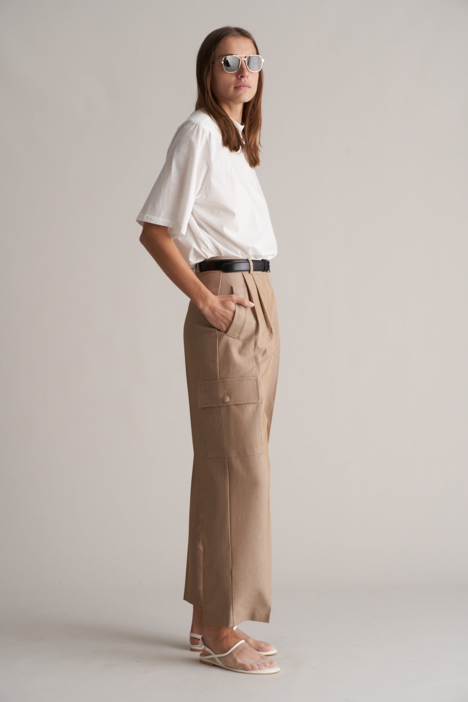 Matau Cargo Trousers Beige