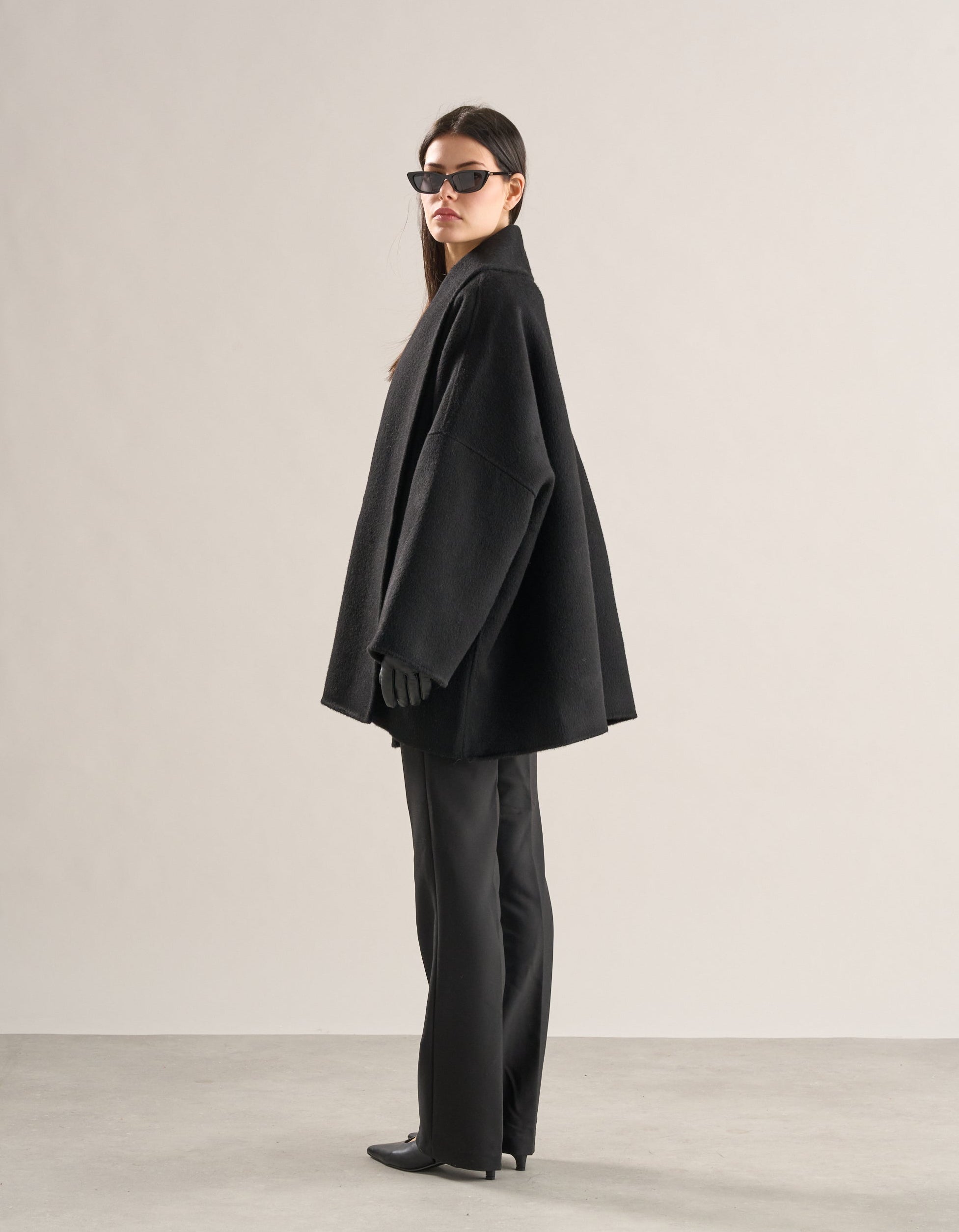 Meo Wool Cape Jacket Black