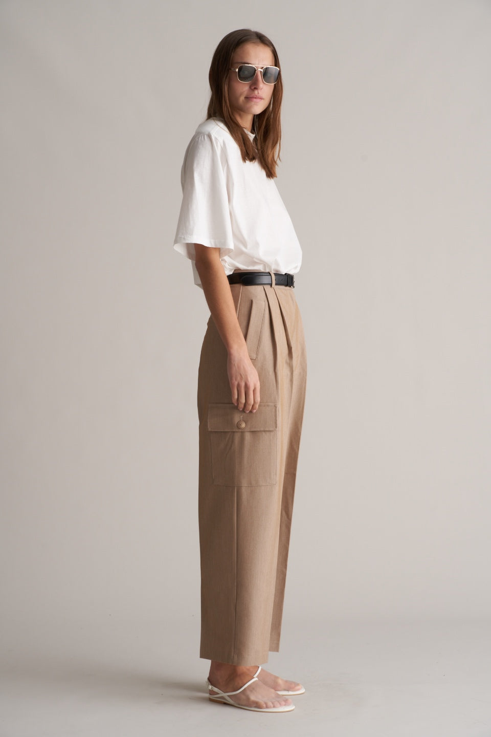Matau Cargo Trousers Beige