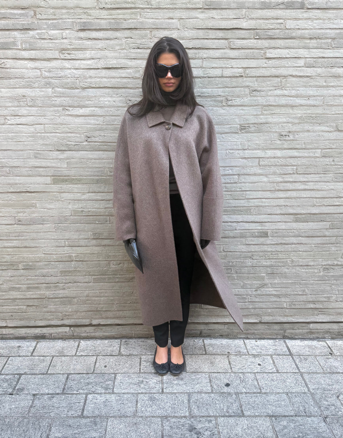 Neve Cocoon Coat Taupe