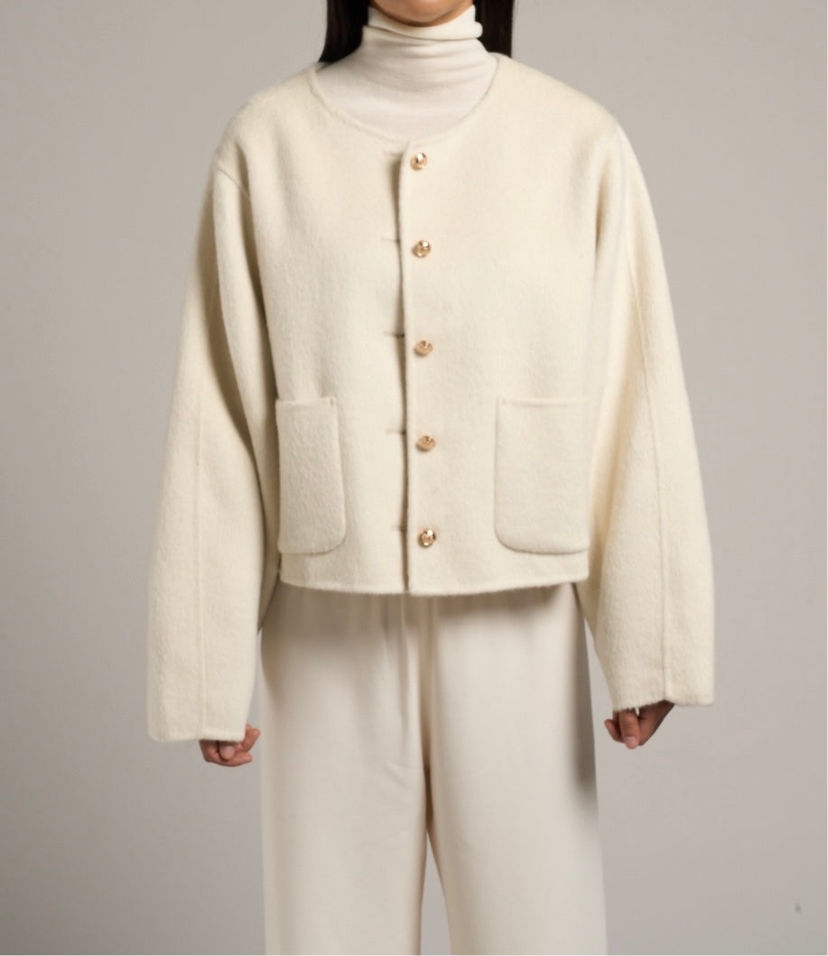 Estra Wool Blouson Jacket Cream