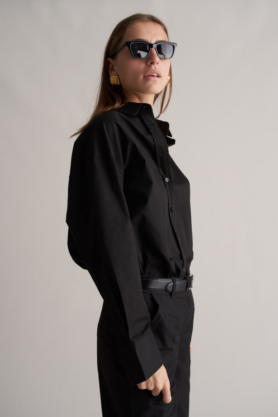 Heva Cotton Shirt Black