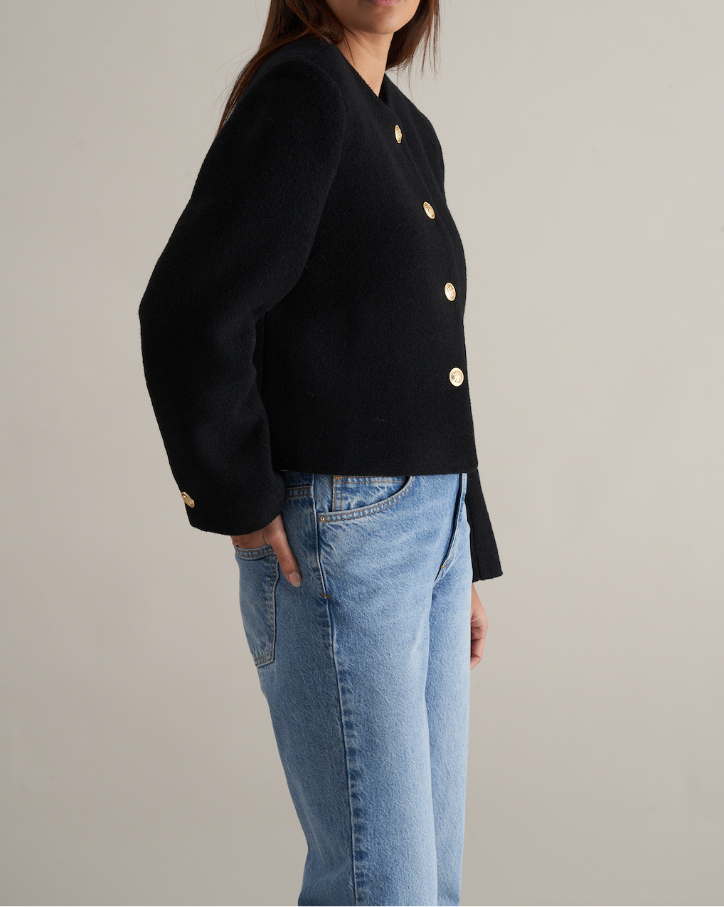 Ida Tweed Jacket Black