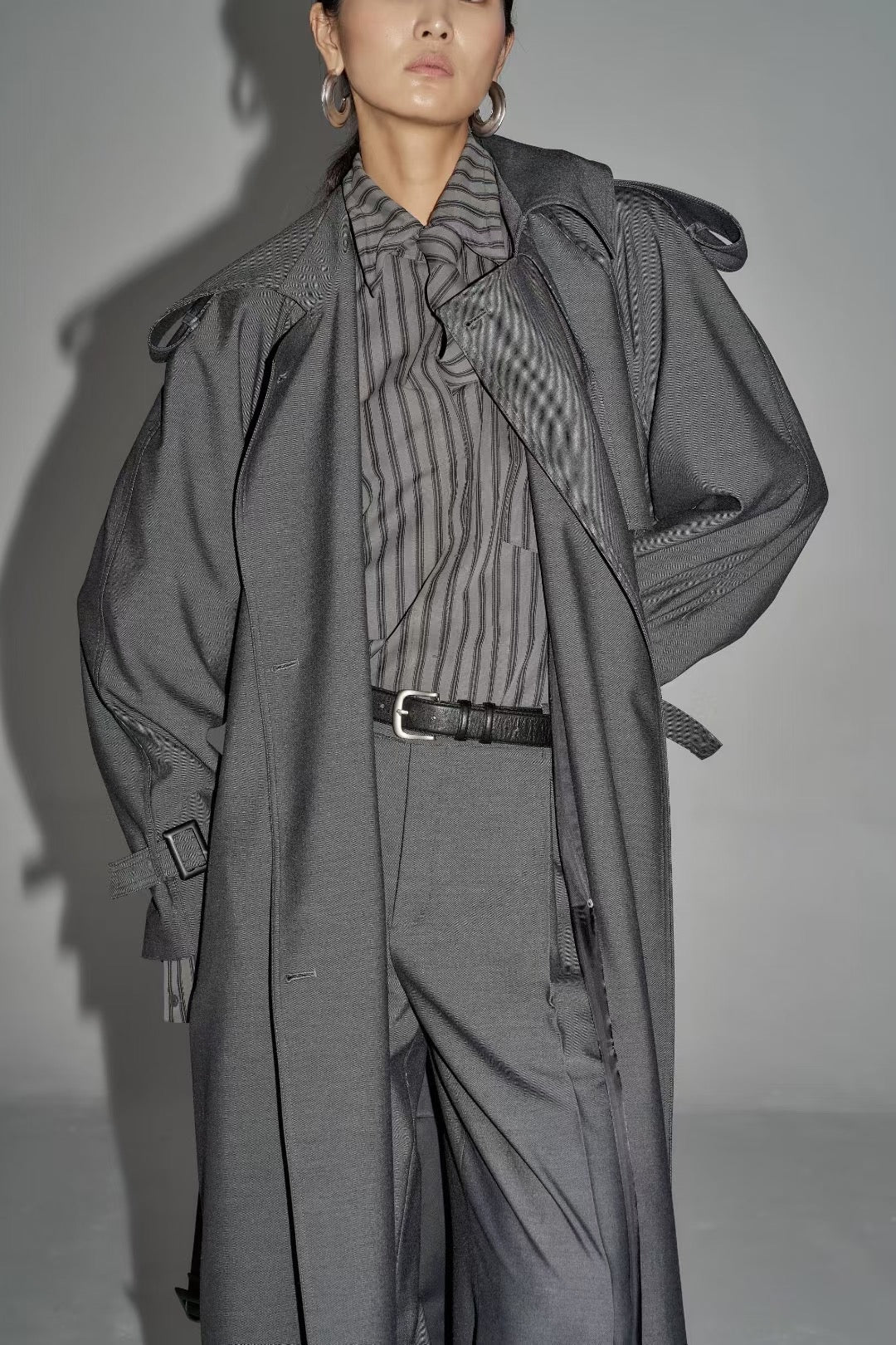 Jose Trench Coat Charcoal