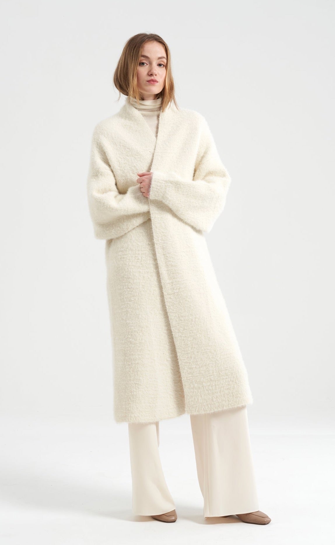 Lillie Maxi Cocoon Cardigan Milk