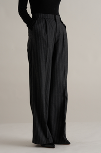 Tobi Wool Pinstripe Trousers
