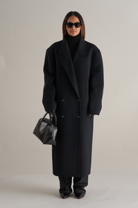 Neo Wool Boyfriend Coat Black