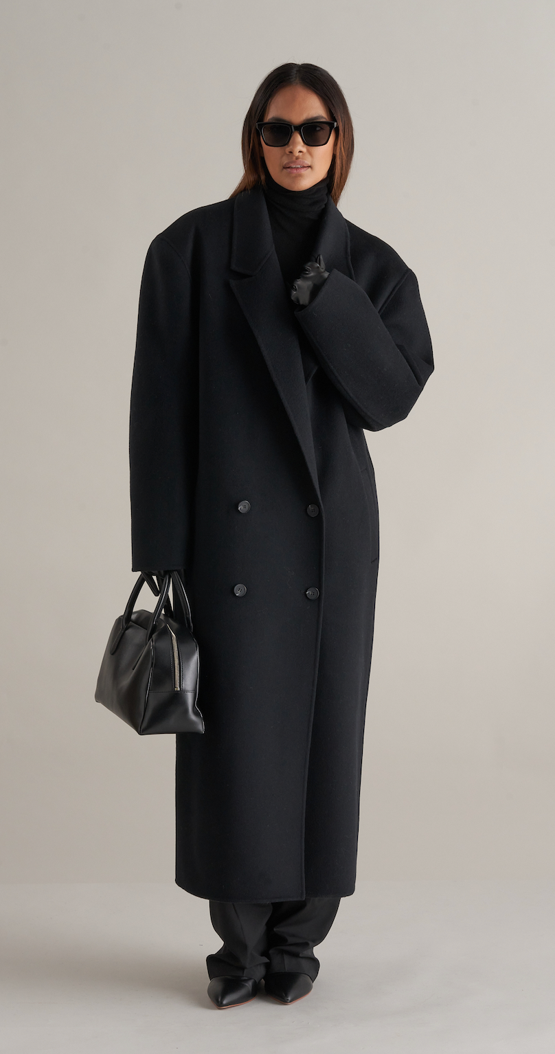 Neo Wool Boyfriend Coat Black