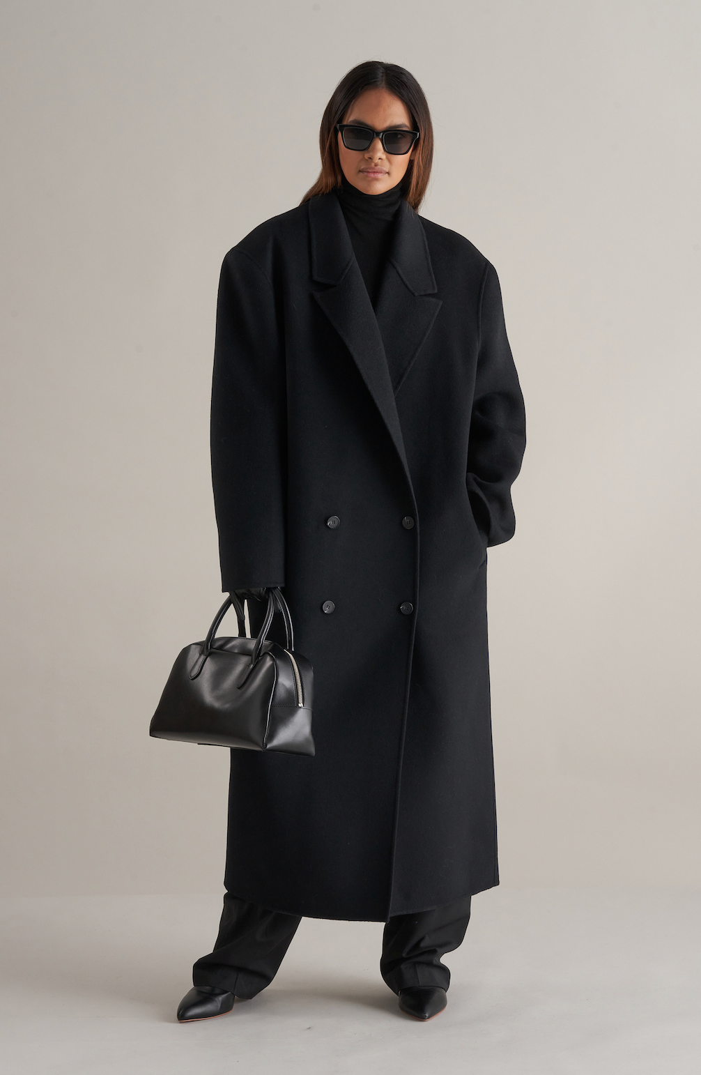 Neo Wool Boyfriend Coat Black