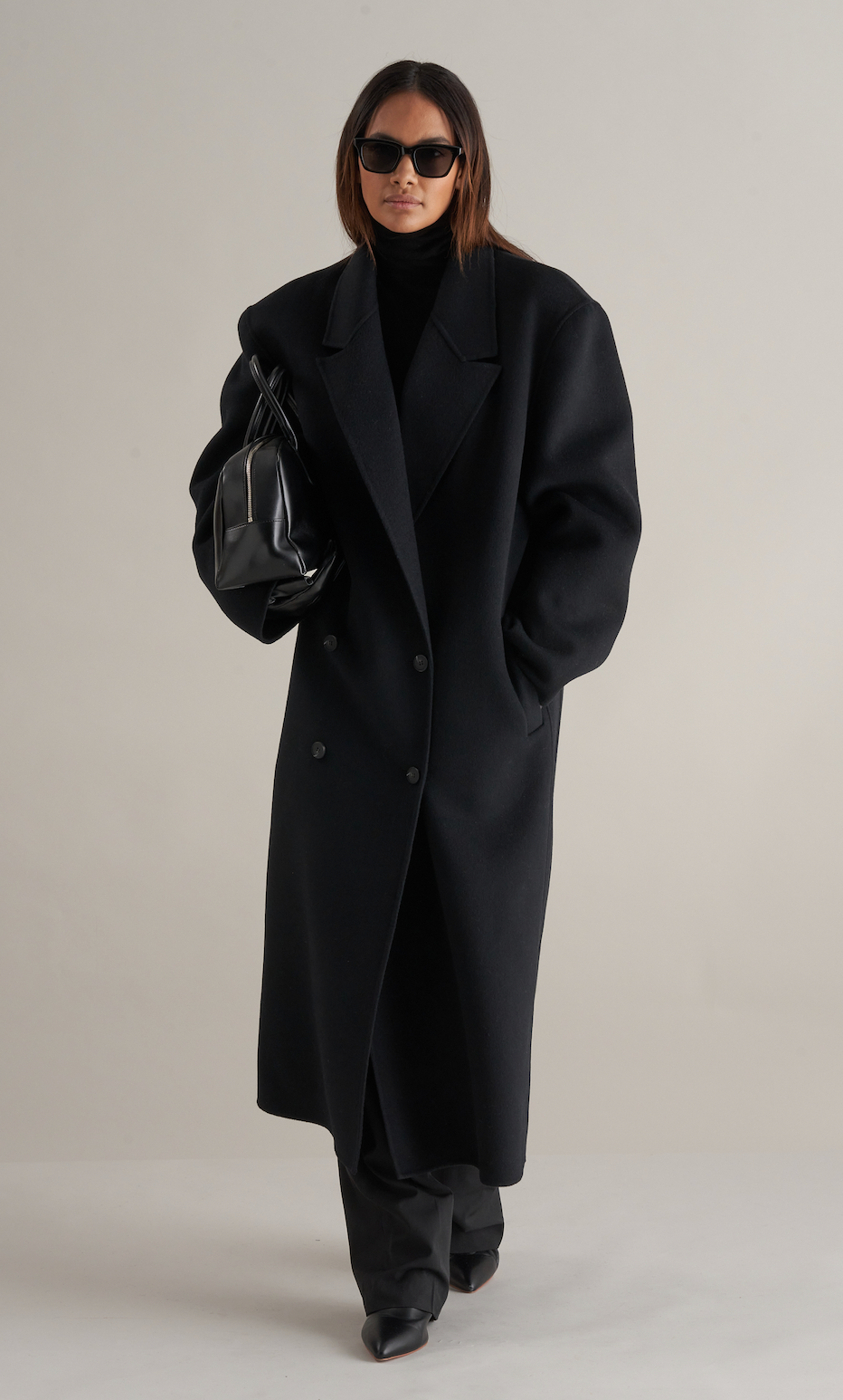 Neo Wool Boyfriend Coat Black