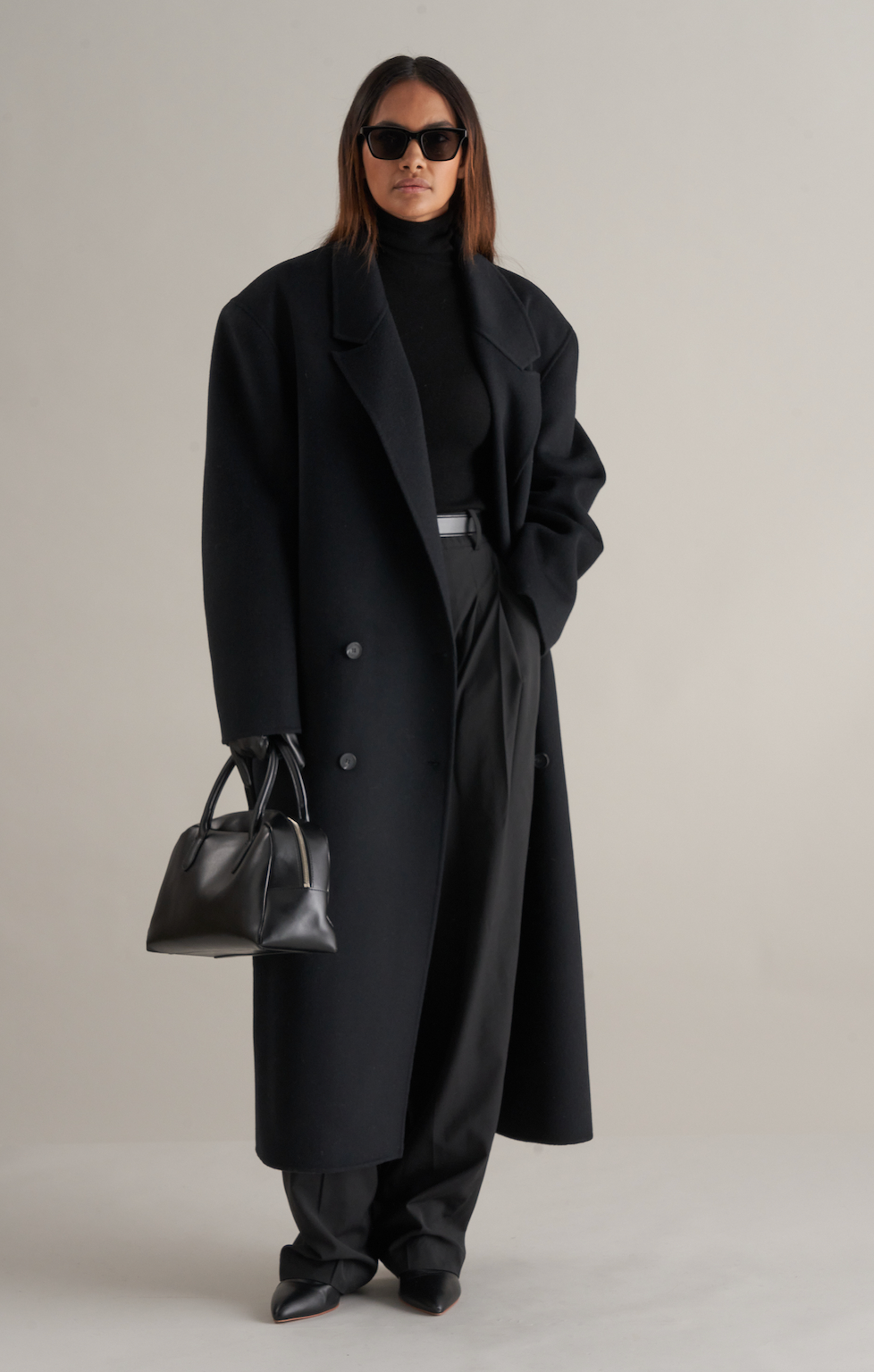Neo Wool Boyfriend Coat Black