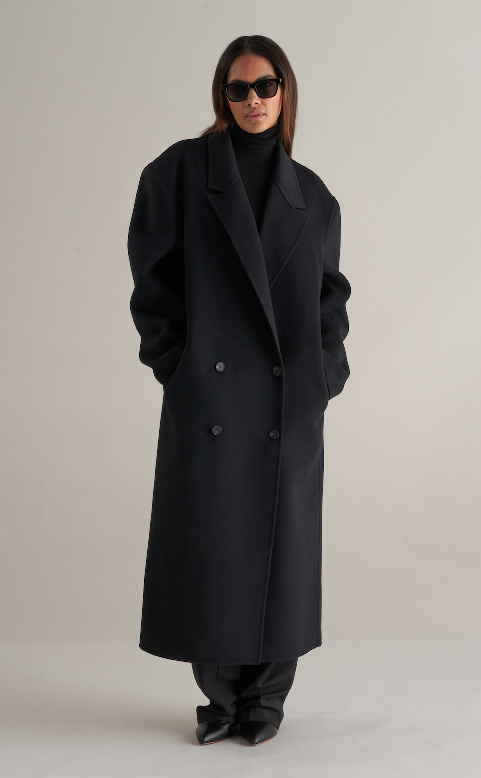 Neo Wool Boyfriend Coat Black