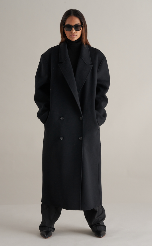 Neo Wool Boyfriend Coat Black