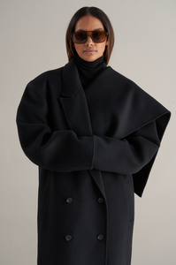 Neo Wool Boyfriend Coat Black