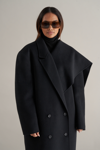 Neo Wool Boyfriend Coat Black