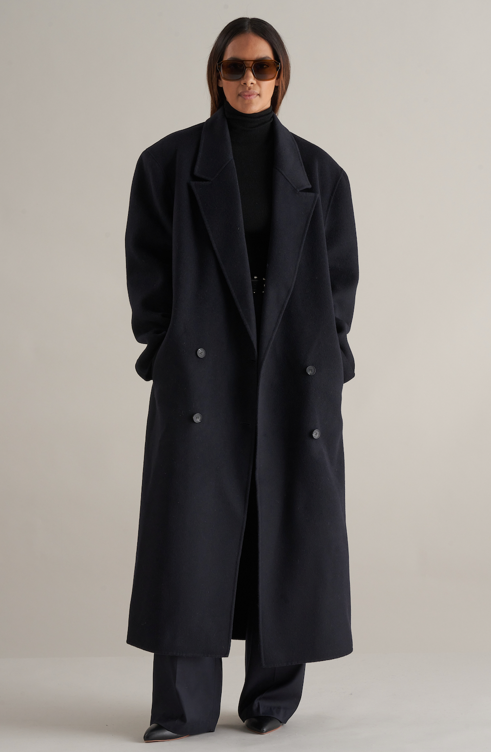 Neo Wool Boyfriend Coat Navy