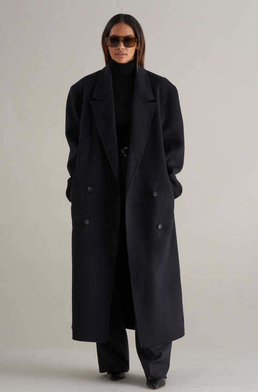 Neo Wool Boyfriend Coat Navy