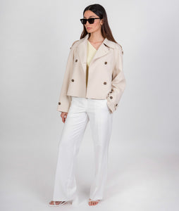 Byron Cropped Trench Beige