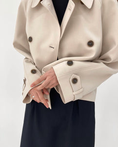 Byron Cropped Trench Beige