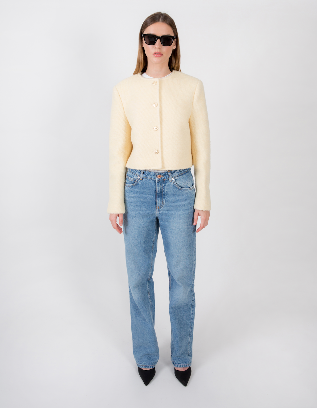 Cleo Wool Tweed Jacket Cashew