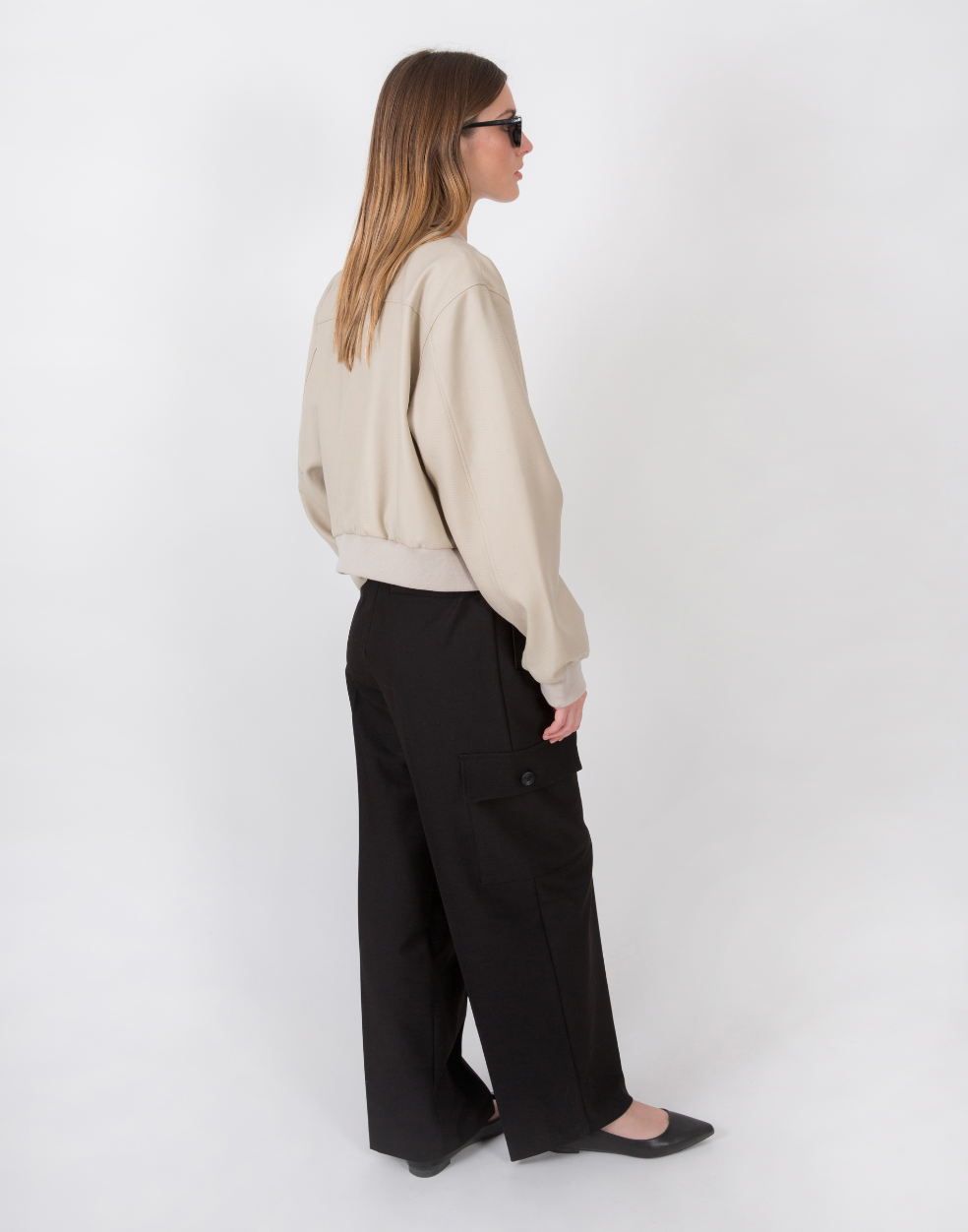 Mila Wool Twill Bomber Beige