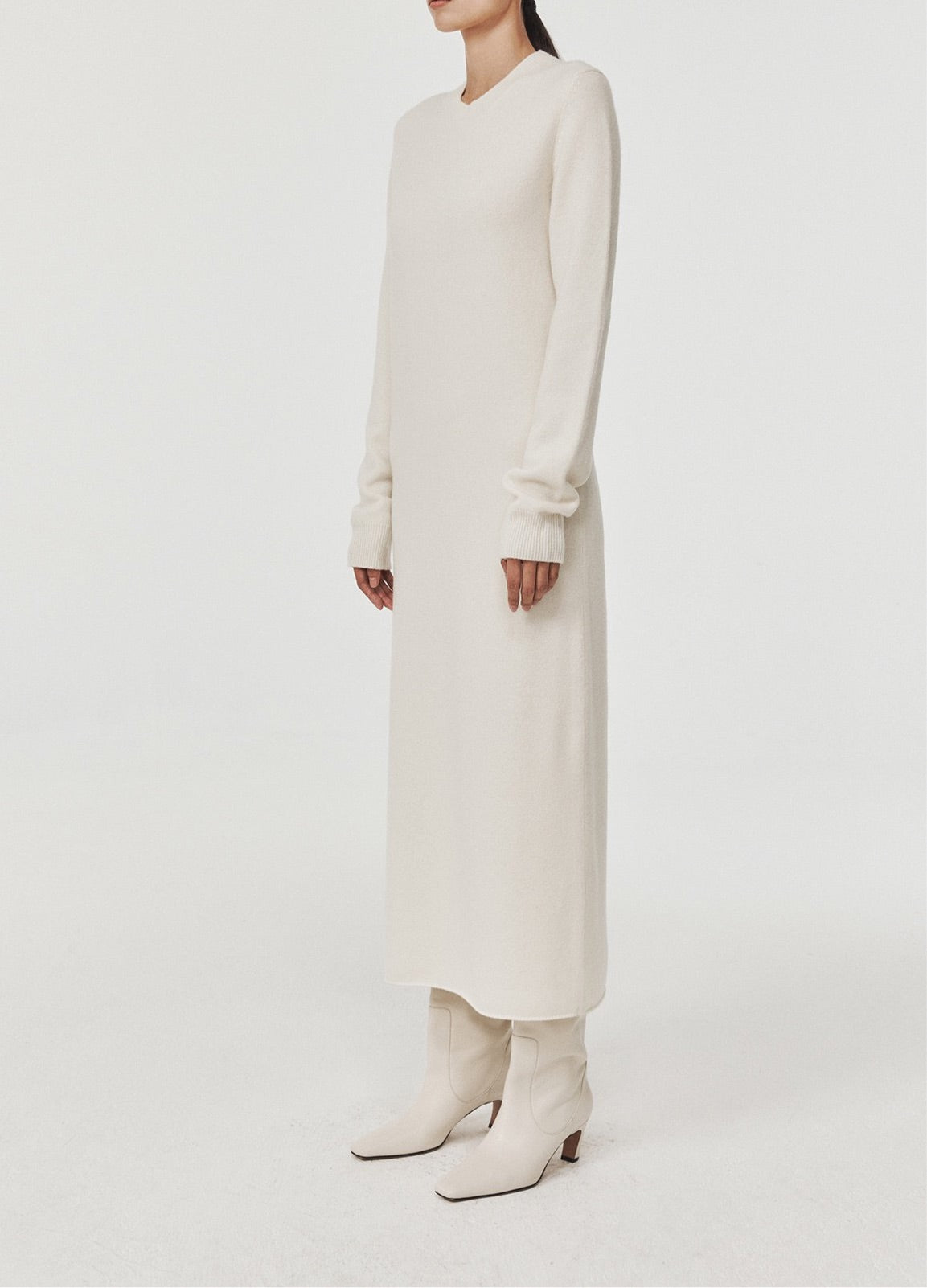 Signature Knitted Wool Dress Milk