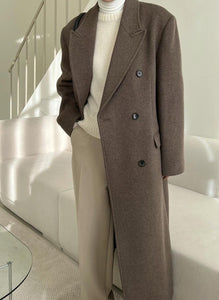 Francis Wool Belted Coat Dark Taupe