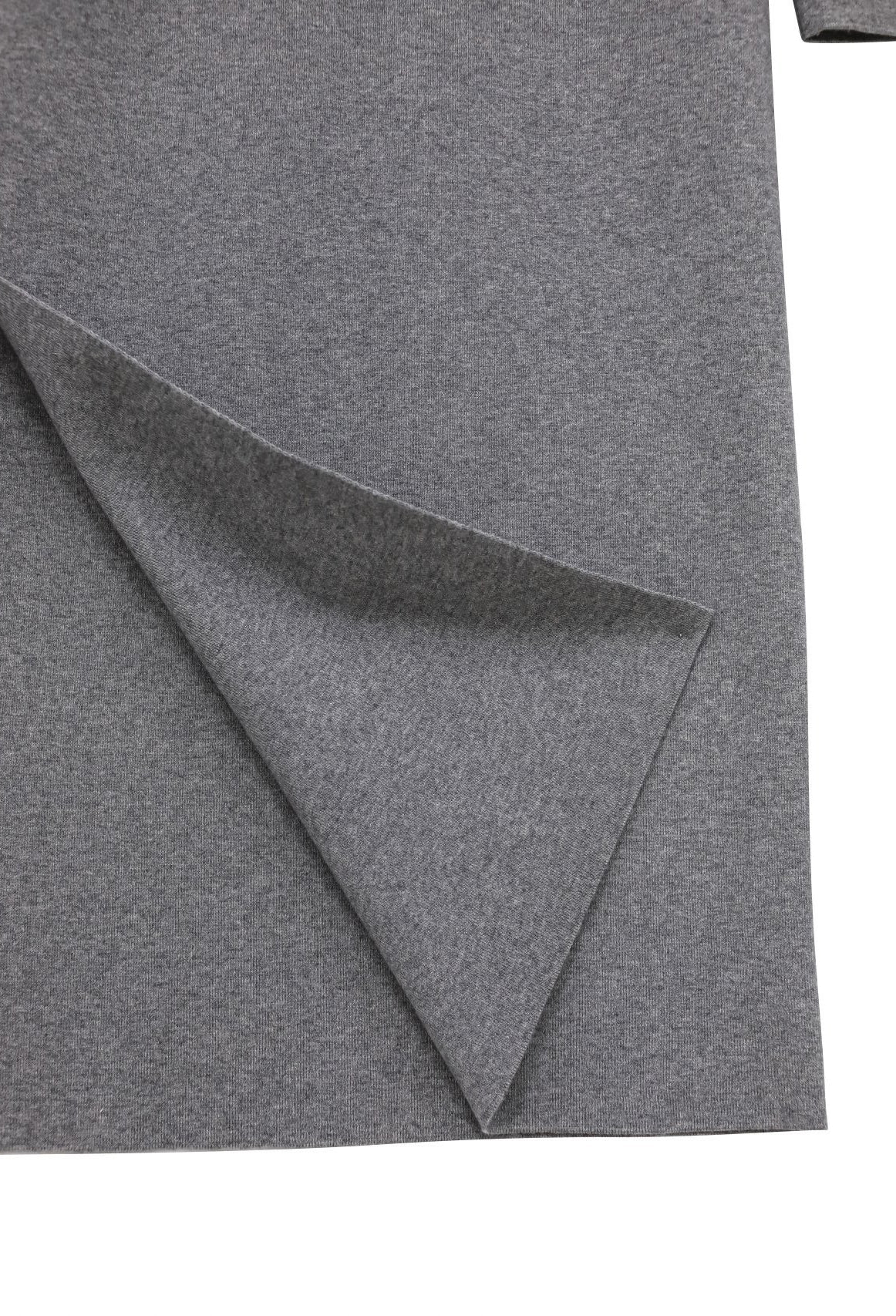 Signature High Neck Wool Slit Dress Graphite