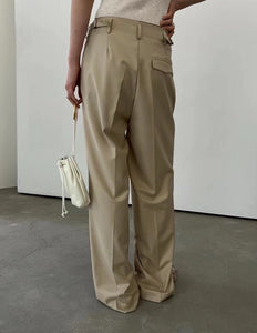 Double Pleated Slack Trousers